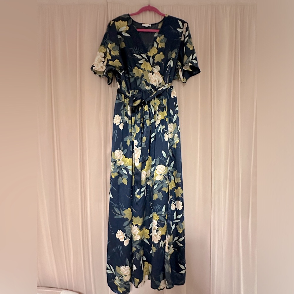 Baltic Born Sicily Maxi Dress Navy Floral